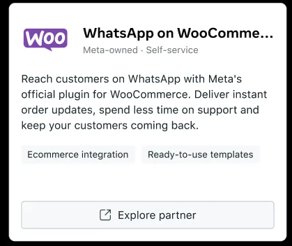 WhatsApp Business upsell screens